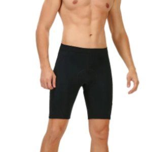 Men's Bike Shorts, 3D Padded Cycling Bicycle Short with Pocket for Cycle Black L